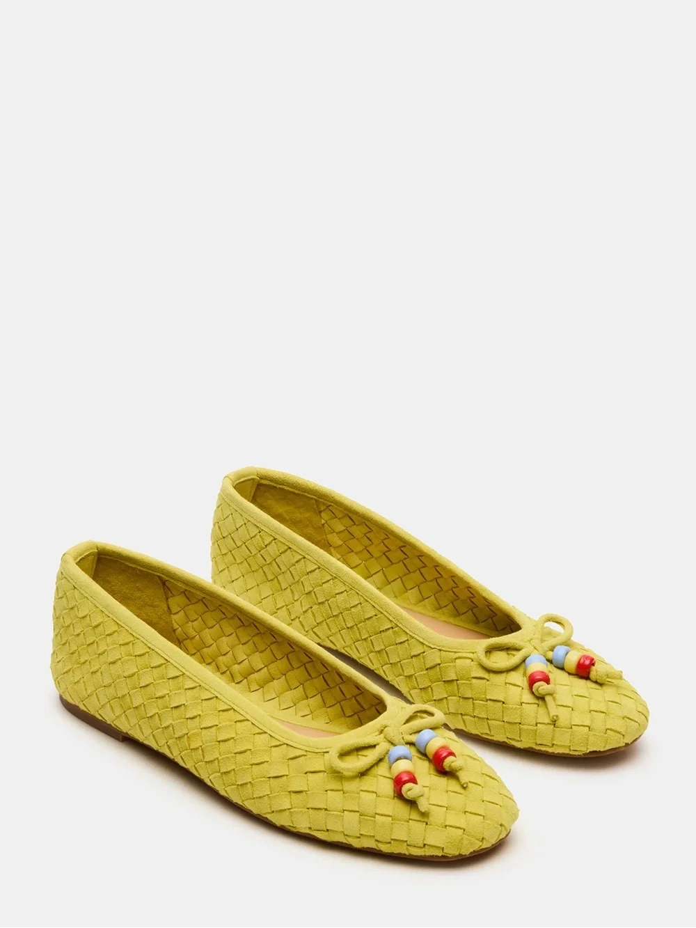 Steve Madden Divy Lime Leather Ballet Flats